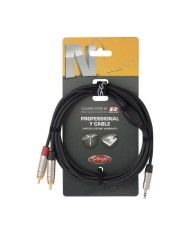 STAGG NYC3/MPS2CMR Cable Y mini jack Stereo - 2 rca 3 M