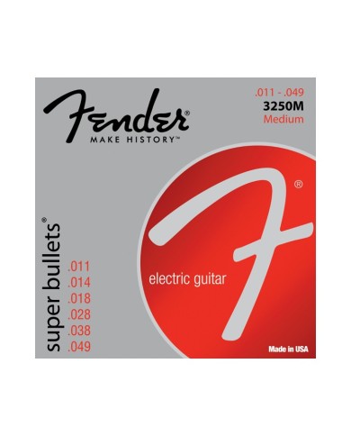 FENDER 3250M MEDIUM 11-49 SUPER BULLETS - Cordes guitare électrique