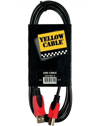 YELLOW CABLE N01-03 - Cable USB A/B 3m