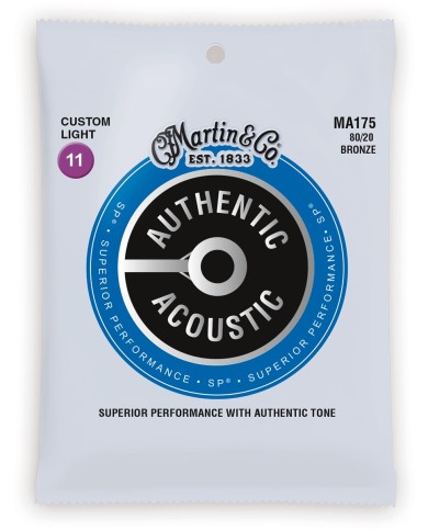 MARTIN MA175 AUTHENTIQUES ACOUSTIC SP Bronze Custom light 11 - 52 - Cordes guitare acoustique MARTIN MA175 AUTHENTIQUES ACOUSTIC SP Bronze Custom light 11 - 52 - Cordes guitare acoustique