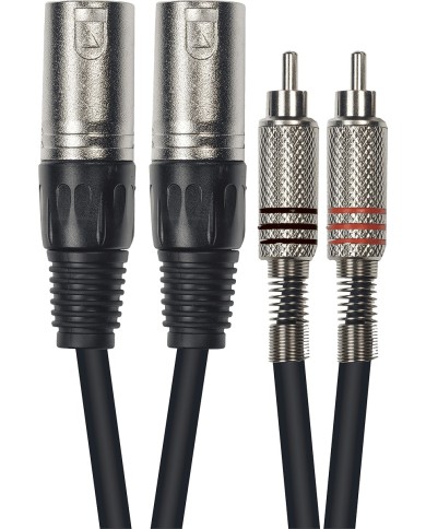 YELLOW CABLE K09-3 2 XLR mâle/2 RCA mâle 3m