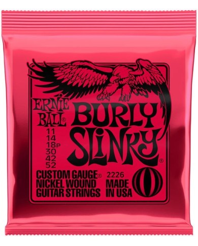 ERNIE BALL 2226 Burly Slinky 11 - 52 - Cordes guitare électrique ERNIE BALL 2226 Burly Slinky 11 - 52 - Cordes guitare électrique