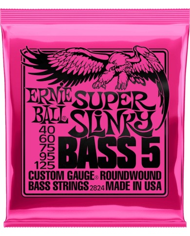 ERNIE BALL 2824 Regular slinky - 40-125 - Cordes basse 5 cordes  ERNIE BALL 2824 Regular slinky - 40-125 - Cordes basse 5 cordes
