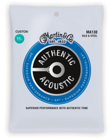 MARTIN MA130 AUTHENTIQUES ACOUSTIC SP Silk & Stee 11.5 - 47.0l - Cordes guitare acoustique MARTIN MA130 AUTHENTIQUES ACOUSTIC SP Silk & Stee 11.5 - 47.0l - Cordes guitare acoustique