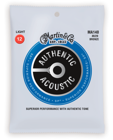 MARTIN - MA140 - Bronze light 12-53 - Cordes guitare acoustique MARTIN - MA140 - Bronze light 12-53 - Cordes guitare acoustique