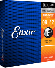 ELIXIR NANOWEB 12002 Super light 9 - 42 - Cordes guitare électrique ELIXIR NANOWEB 12002 Super light 9 - 42 - Cordes guitare électrique