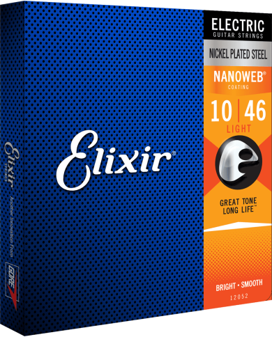 ELIXIR - NANOWEB 12052 - Light 10/46 - Cordes guitare électrique ELIXIR - NANOWEB 12052 - Light 10/46 - Cordes guitare électrique