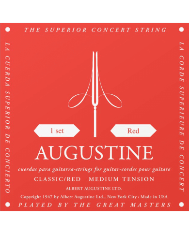 AUGUSTINE - Rouge tension normale - Cordes guitare classic AUGUSTINE - Rouge tension normale - Cordes guitare classic
