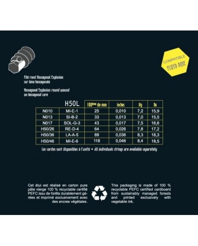 SAVAREZ H50L Hexagonal Explosion 10-46 - Cordes guitare électrique SAVAREZ H50L Hexagonal Explosion 10-46 - Cordes guitare électrique