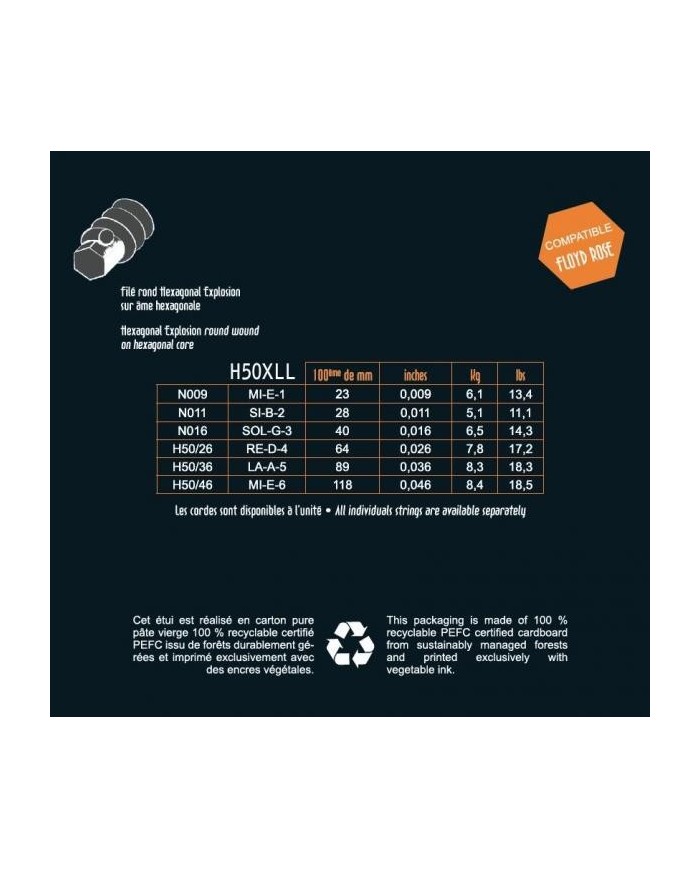 SAVAREZ H50XLL Hexagonal Explosion 9-46 - Cordes guitare électrique SAVAREZ H50XLL Hexagonal Explosion 9-46 - Cordes guitare électrique