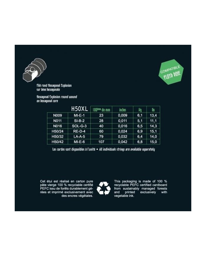 SAVAREZ H50XL Hexagonal Explosion 9-42 - Cordes guitare électrique SAVAREZ H50XL Hexagonal Explosion 9-42 - Cordes guitare électrique