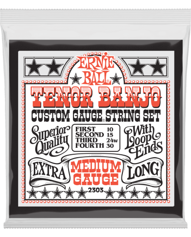 ERNIE BALL 2303 Medium Tenor à boucle - Cordes Banjo