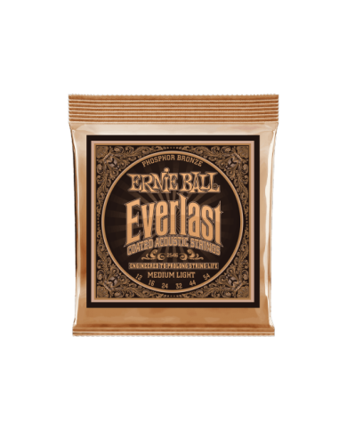 ERNIE BALL - 2546 - CORDES ACOUSTIQUE - Medium Light Everlast Phosphore Bronze 12-54 ERNIE BALL - 2546 - CORDES ACOUSTIQUE - Medium Light Everlast Phosphore Bronze 12-54