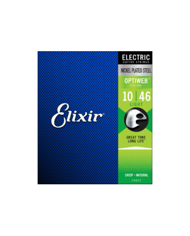 ELIXIR - OPTIWEB 19052 - Light 10/46 - Cordes guitare électrique ELIXIR - OPTIWEB 19052 - Light 10/46 - Cordes guitare électrique
