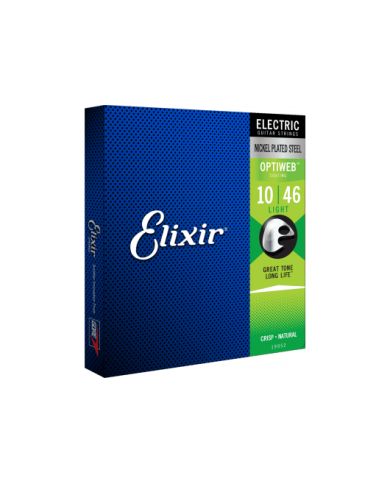 ELIXIR - OPTIWEB 19052 - Light 10/46 - Cordes guitare électrique ELIXIR - OPTIWEB 19052 - Light 10/46 - Cordes guitare électrique
