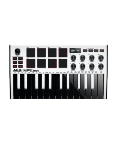 AKAI PROFESSIONAL - MPK MINI MK3 - USB 25 MINI NOTES 8 PADS ECRAN OLED - WHITE AKAI PROFESSIONAL - MPK MINI MK3 - USB 25 MINI NOTES 8 PADS ECRAN OLED - WHITE