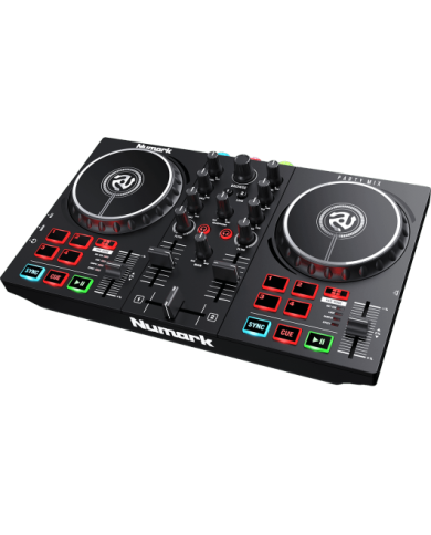 NUMARK -  CONTROLEUR - PARTY MIX 2 - 2 VOIES + 8 PADS + CARTE SON + LUMIERES