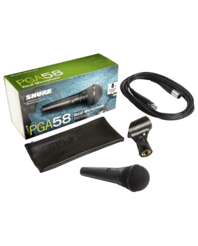 SHURE - PGA58-XLR - MICRO VOIX DYNAMIQUE CARDIOÏDE SHURE - PGA58-XLR - MICRO VOIX DYNAMIQUE CARDIOÏDE