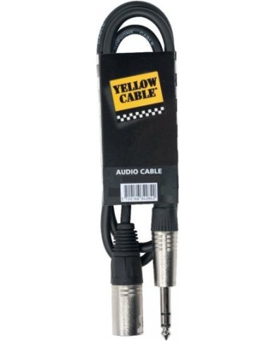 YELLOW CABLE - K14-3 - CABLE JACK STEREO MÂLE / XLR MÂLE 3M