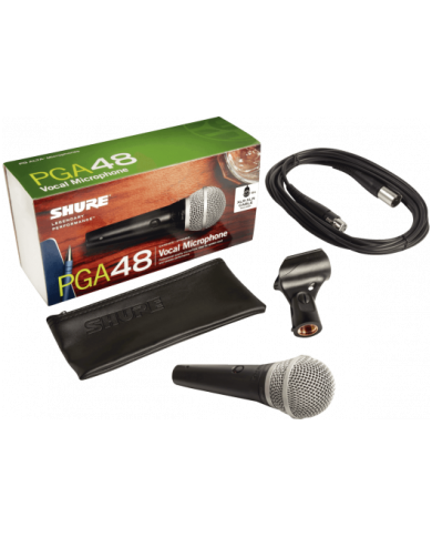 SHURE - PGA48-XLR - MICRO VOIX DYNAMIQUE CARDIOÏDE SHURE - PGA48-XLR - MICRO VOIX DYNAMIQUE CARDIOÏDE