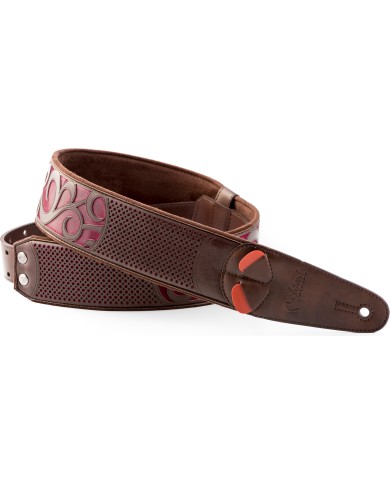 RIGHTON - NASHVILLE-BU - SANGLE GUITARE VEGAN NASHVILLE - BORDEAUX