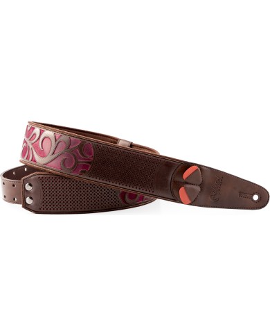 RIGHTON - NASHVILLE-BU - SANGLE GUITARE VEGAN NASHVILLE - BORDEAUX