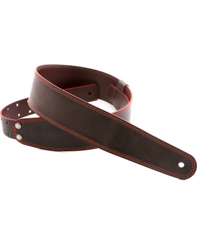 RIGHTON - MASTERK-BRRD - SANGLE GUITARE CUIR MASTERKEY - BRUN