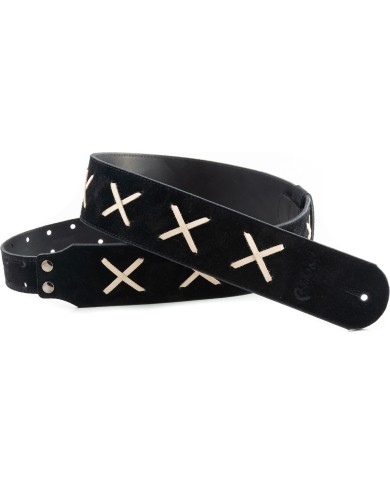 RIGHTON - LEGENDDG-BK - SANGLE GUITARE CUIR LEGEND DG - NOIR