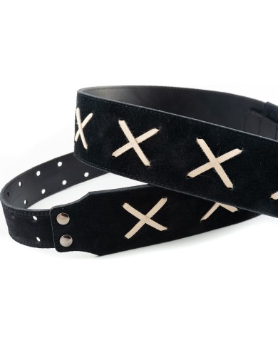 RIGHTON - LEGENDDG-BK - SANGLE GUITARE CUIR LEGEND DG - NOIR