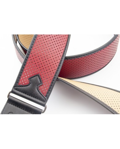 RIGHTON - MONTE-CARLO - SANGLE GUITARE - ROUGE RIGHTON - MONTE-CARLO - SANGLE GUITARE - ROUGE