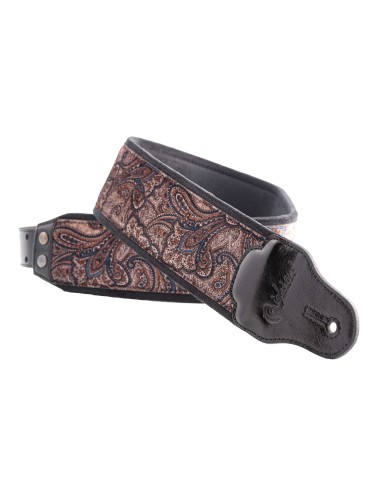 RIGHTON - J-PAISLEY-BR - SANGLE GUITARE VELOUR - BRUN RIGHTON - J-PAISLEY-BR - SANGLE GUITARE VELOUR - BRUN
