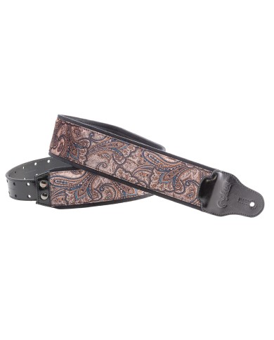 RIGHTON - J-PAISLEY-BR - SANGLE GUITARE VELOUR - BRUN RIGHTON - J-PAISLEY-BR - SANGLE GUITARE VELOUR - BRUN