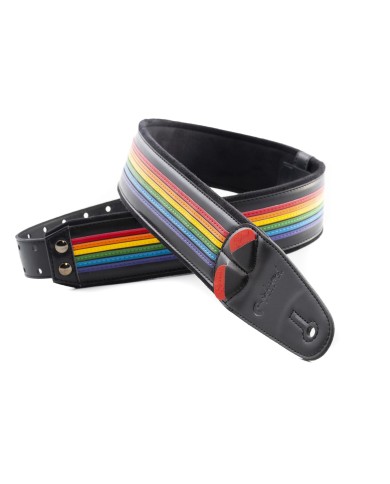 RIGHTON - PRISMA-BK - SANGLE GUITARE - CUIR VEGAN - NOIRE