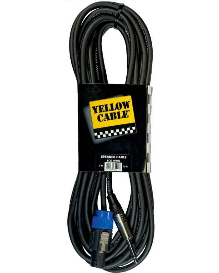 YELLOW CABLE - HP9JS - CABLE HAUT PARLEUR - SPEAKON / JACK -  9M