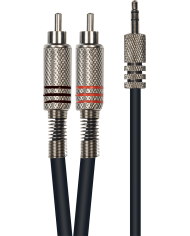 YELLOW CABLE - K06M-3 - CABLE MINI JACK STEREO MALE / 2 RCA MALE - 3M