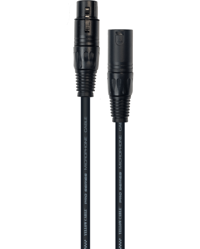 YELLOW CABLE - M10X - CABLE XLR MALE / XLR FEMELLE - 10M - NOIR