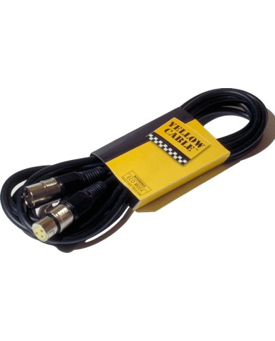 YELLOW CABLE - M05X - CABLE XLR MALE / XLR FEMELLE - 5M - NOIR