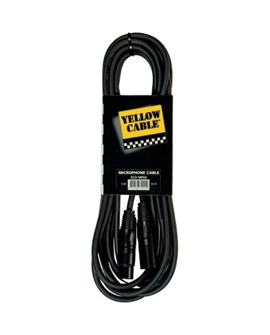 YELLOW CABLE - M05X - CABLE XLR MALE / XLR FEMELLE - 5M - NOIR
