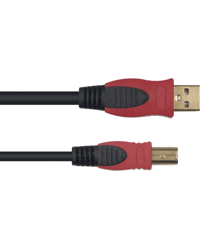 YELLOW CABLE - N01-3 - CABLE USB A MALE / B MALE - 3M - NOIR