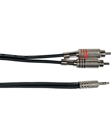 YELLOW CABLE - K06M-3 - MINI JACK STEREO MALE / 2 RCA MALE - 3M