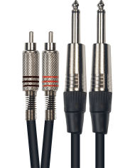 YELLOW CABLE K03-3 - Câble 2 RCA mâle/2 jack mono mâle 3m YELLOW CABLE K03-3 - Câble 2 RCA mâle/2 jack mono mâle 3m