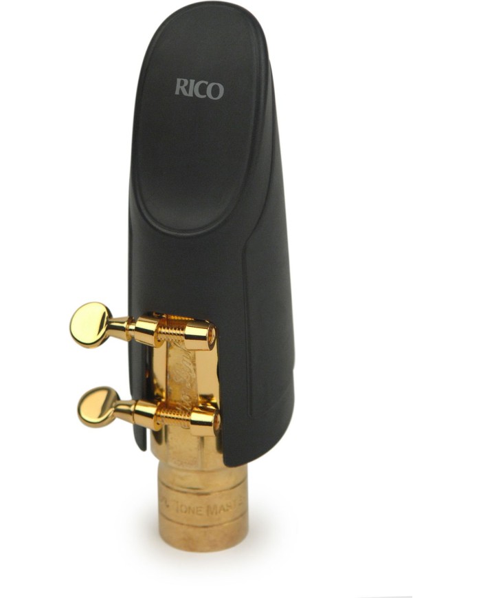 D'ADDARIO - HTS2G - LIGATURE H ET COUVRE BEC SAXOPHONE TENOR - RICO SIGNATURE - BECS EN METAL - DOREE