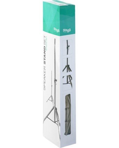 STAGG - SPSQ10 SET - SET DE 2 STANDS DE SPEAKER - PLIABLE - ACIER STAGG - SPSQ10 SET - SET DE 2 STANDS DE SPEAKER - PLIABLE - ACIER