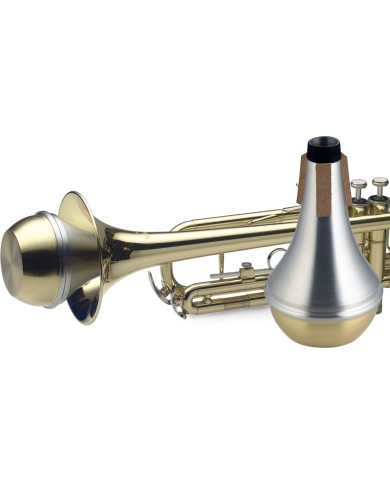 STAGG - MTR-S3B - SOURDINE DROITE POUR TROMPETTE - PARTIE INFERIEURE EN LAITON