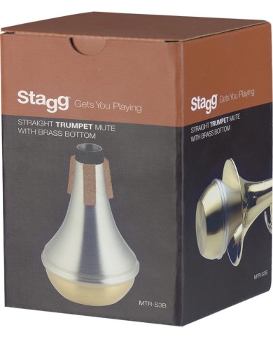 STAGG - MTR-S3B - SOURDINE DROITE POUR TROMPETTE - PARTIE INFERIEURE EN LAITON