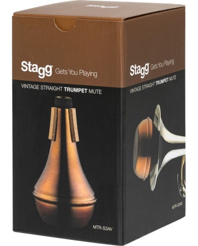 STAGG - MTR-S3AV - SOURDINE DROITE VINTAGE POUR TROMPETTE