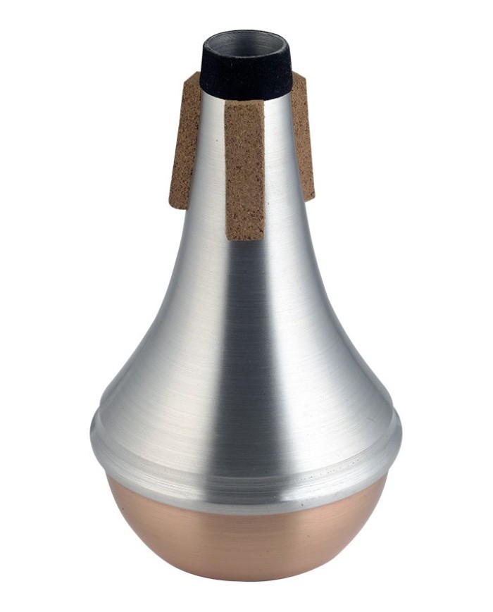 STAGG - MTR-S3C - SOURDINE DROITE POUR TROMPETTE - PARTIE INFERIEURE EN CUIVRE