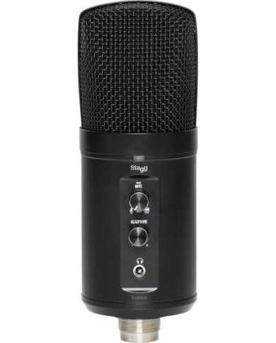STAGG - SUSM60D - MICROPHONE A CONDENSATEUR - DOUBLE FACE - USB - FINITION METALLIQUE STAGG - SUSM60D - MICROPHONE A CONDENSATEUR - DOUBLE FACE - USB - FINITION METALLIQUE