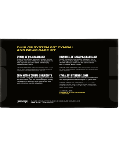 DUNLOP - ADU 6400 - KIT D'ENTRETIEN BATTERIE ET CYMBALES DUNLOP - ADU 6400 - KIT D'ENTRETIEN BATTERIE ET CYMBALES