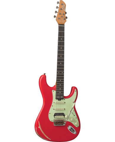 EKO - GEE AIRE-RELIC-RED - RELIC - TYPE STRAT AIRE RELIC - FIESTA RED